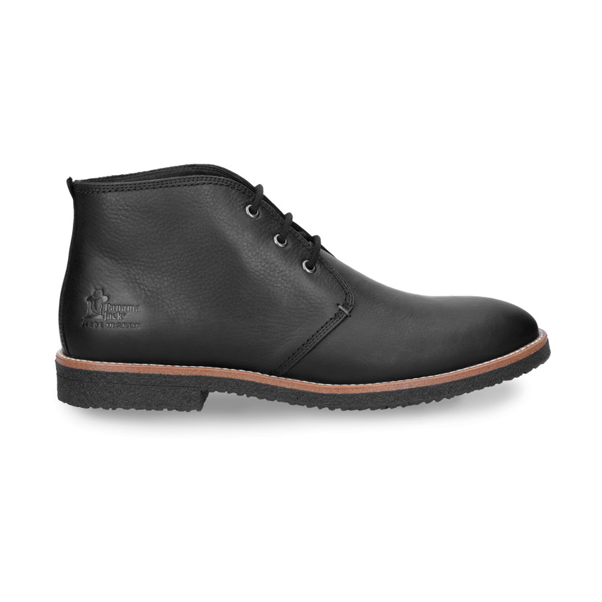 Gael Black Napa Grass, Ankle boots in black with leather lining