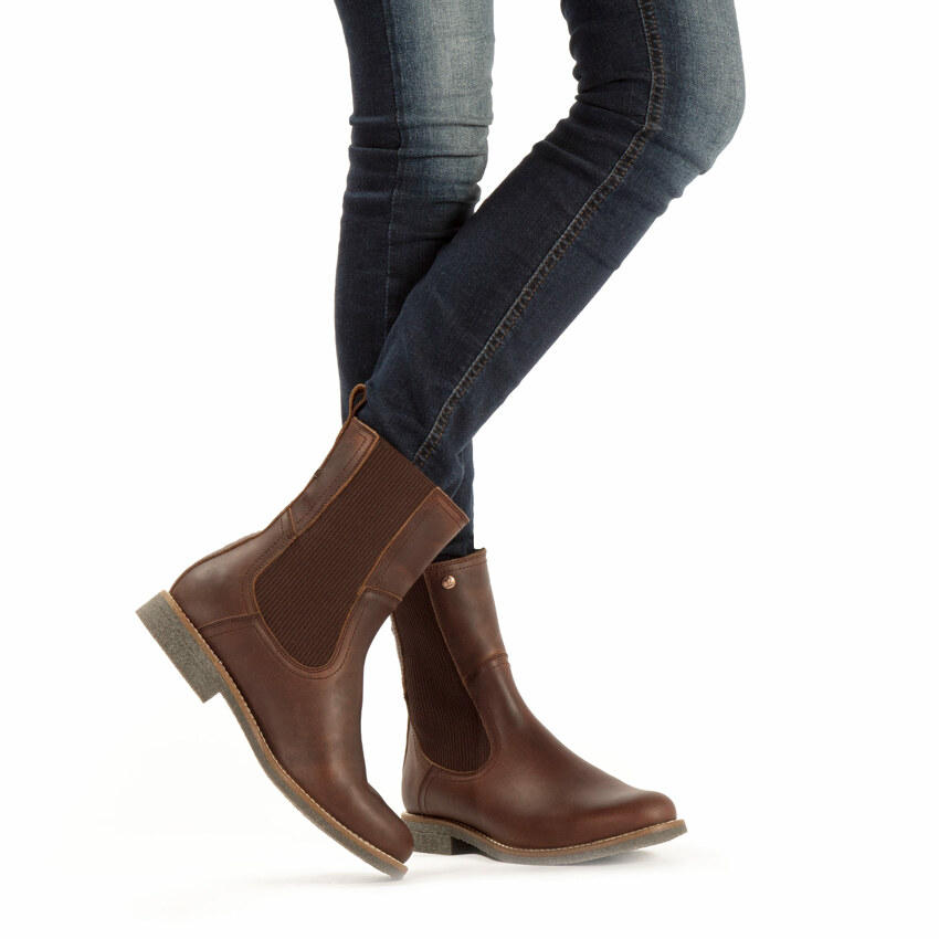 Gaia Igloo Cuero Napa, Leather boots with sheepskin lining