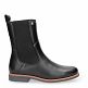 Gaia Igloo Trav Black Napa, Leather boots with sheepskin lining