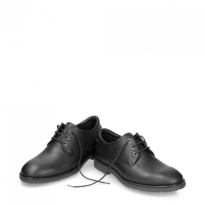 Galvin Black Napa, Flat men's Shoe Made in Spain