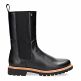 Galy Igloo Black Napa, Leather boots with sheepskin lining