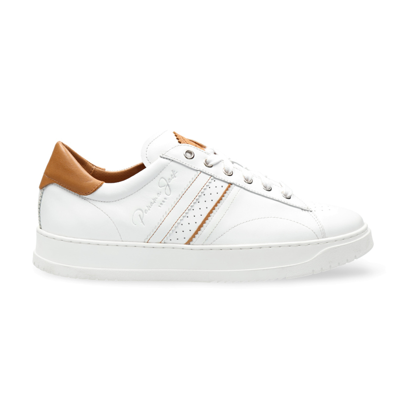 Game White Napa, Mens white leather shoes with leather lining