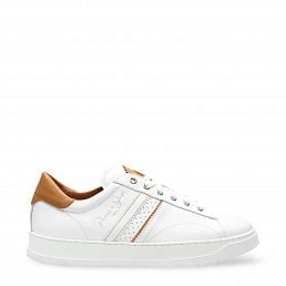 Game, Mens white leather shoes with leather lining