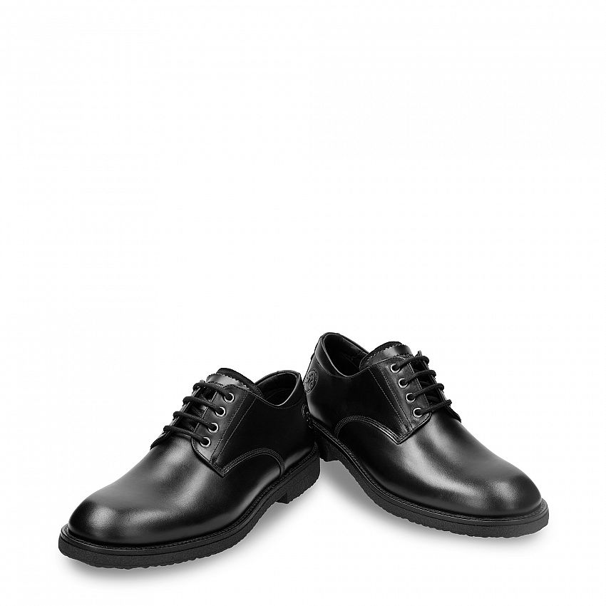 Gante Black Napa, Flat men's Shoe  Black Napa Leather.