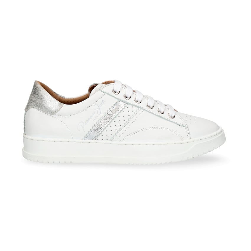 Gia White Napa, Womens white leather shoes with leather lining