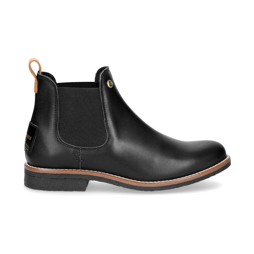 Giordana Trav Black Napa, Leather ankle boots with leather lining