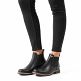 Giordana Trav Black Napa, Leather ankle boots with leather lining