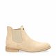 Giorgia Beige Velour, Damen Chelsea Stiefelette in Beige Velour Leder mit Lederinnenfutter