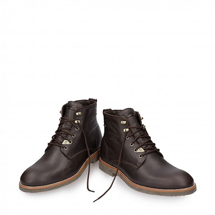 Glasgow GTX Brown Napa Grass, Flat men's ANKLE Boot  WATERPROOF Brown Oiled Napa Leather.
