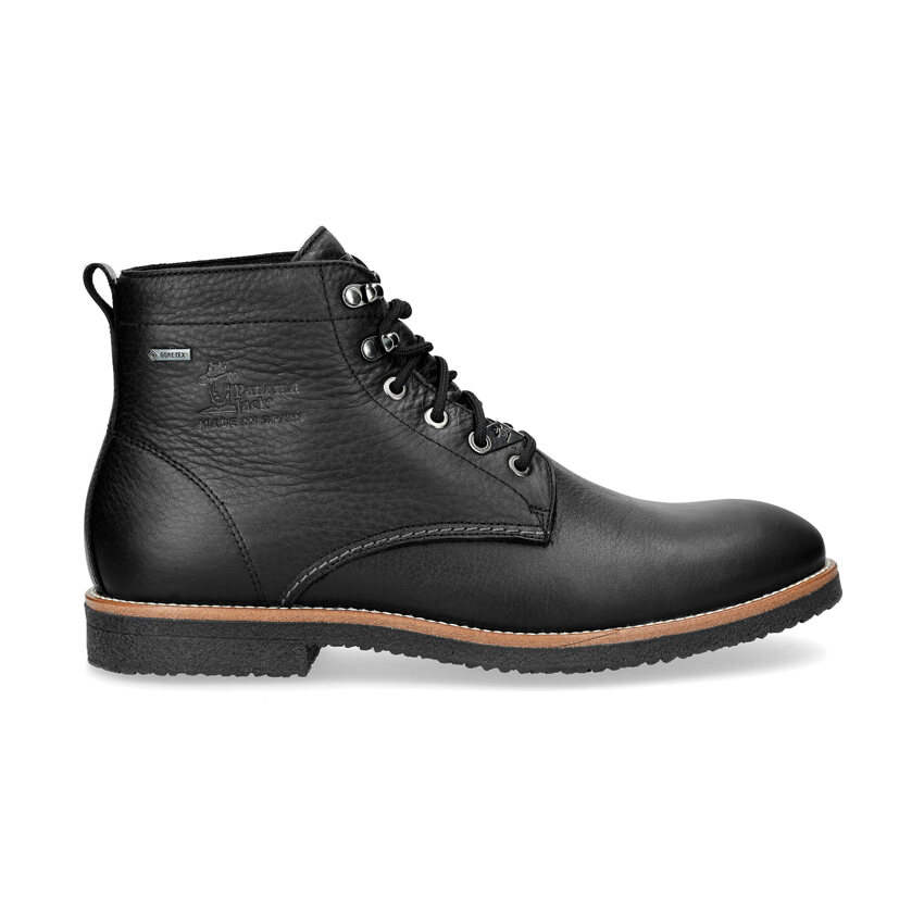 Glasgow Gore-tex Black Napa Grass, Leather ankle boots with Gore-Tex® lining