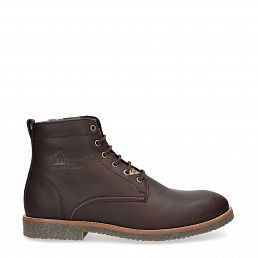 Glasgow Igloo Brown Napa Grass, Leather ankle boots with sheepskin lining