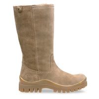 Hanoi Taupe Velour, Leather boots with warm lining
