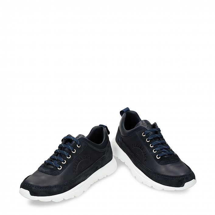 Jensen Navy blue Napa, Flat men's Shoe  Navy Napa Leather.