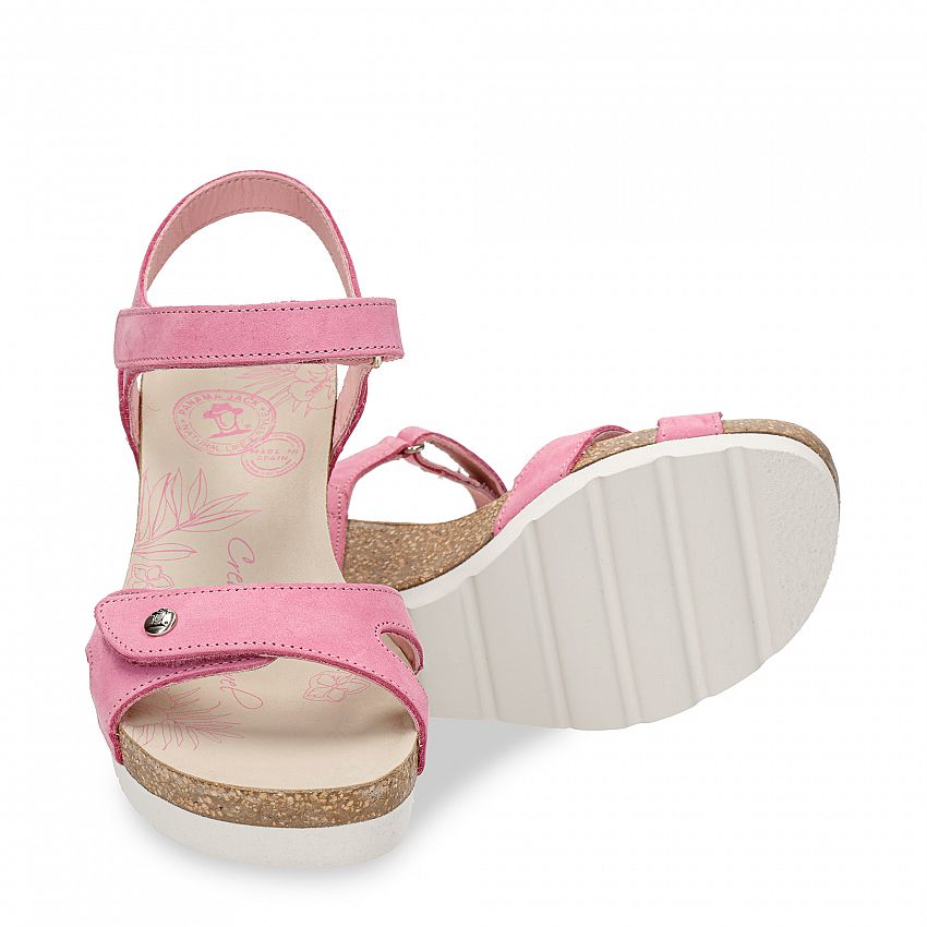 Julia Pink Nobuck, Wedge sandals  