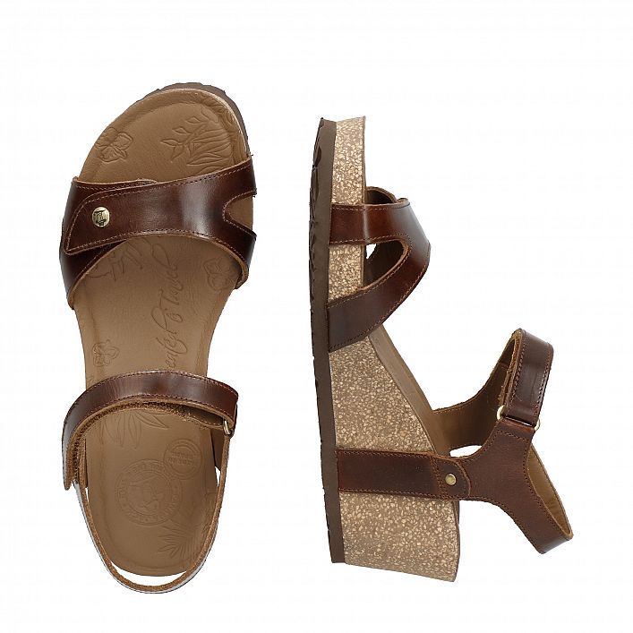 Julia Clay Cuero Pull-Up, Wedge sandals with Anatomical insole.