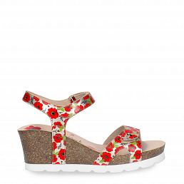 Julia Garden Red Napa, Wedge sandals