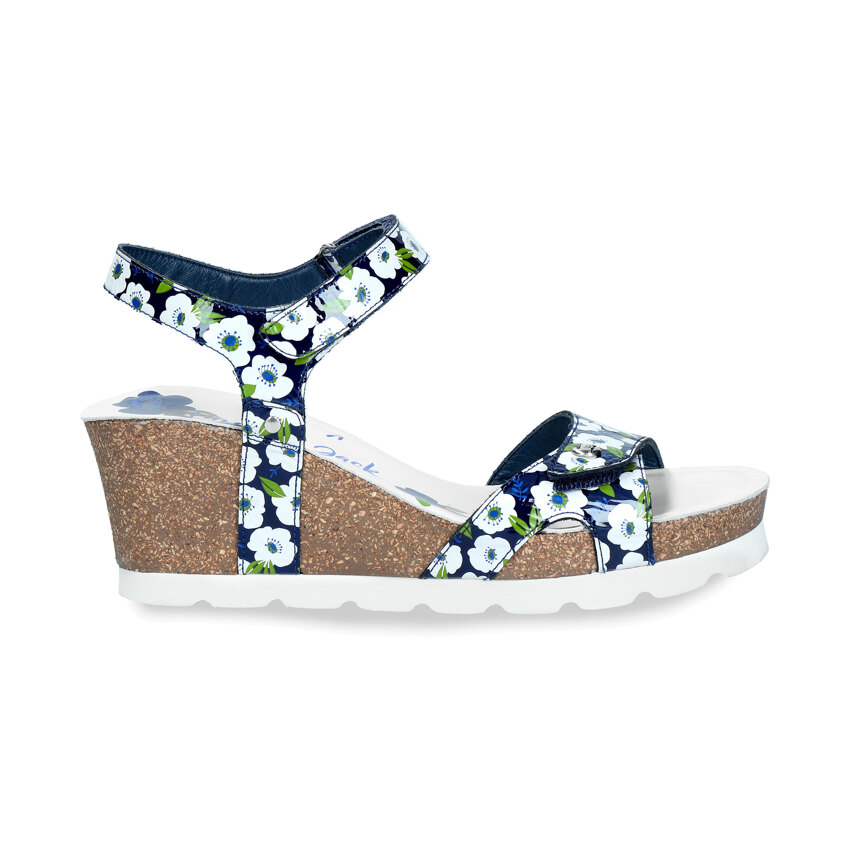 Julia Garden Navy blue Charol, Navy Sandals with leather lining