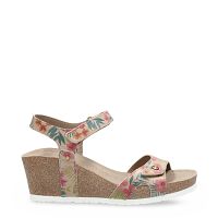 Julia Tropical Beige Napa, Woman sandals in leather with leather lining