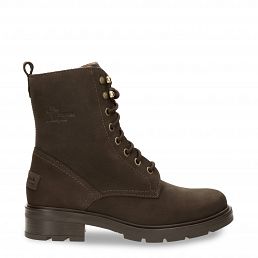 Lilian Brown Nobuck, Leather boots with leather lining