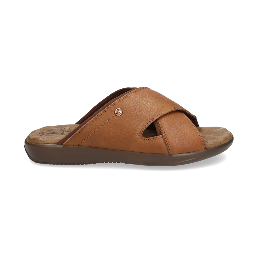 Magic Cuero Napa, Man sandals in leather with lycra lining
