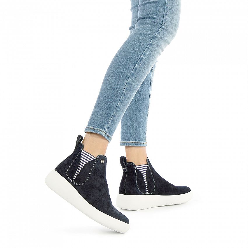 Malasaña Marino Velour, Bota de mujer plana