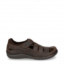 Meridian Basics, Man Sandals in leather with lycra lining