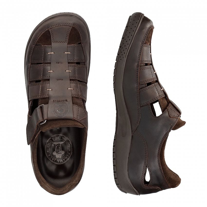 Meridian Basics Brown Napa Grass, Halfopen men's shoes with Synthetic Interlook lining.