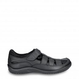Meridian Basics, Man sandals in leather with lycra lining