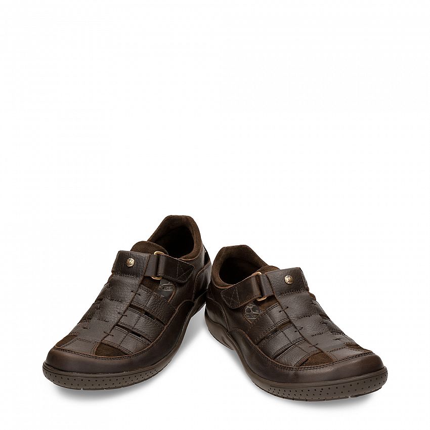 Meridian Brown Napa Grass, Halfopen men's shoes Made in Spain