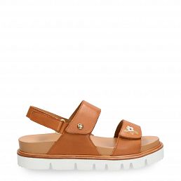 Moka Blossom, Woman sandals in bark leather with leather lining
