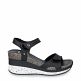 Nica Sport Black Napa Grass, Black sandal with leather lining
