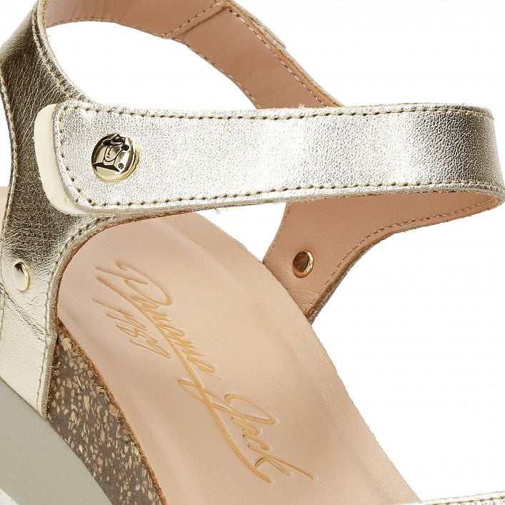 Nica Sport Gold Napa, Wedge sandals with Anatomical insole.