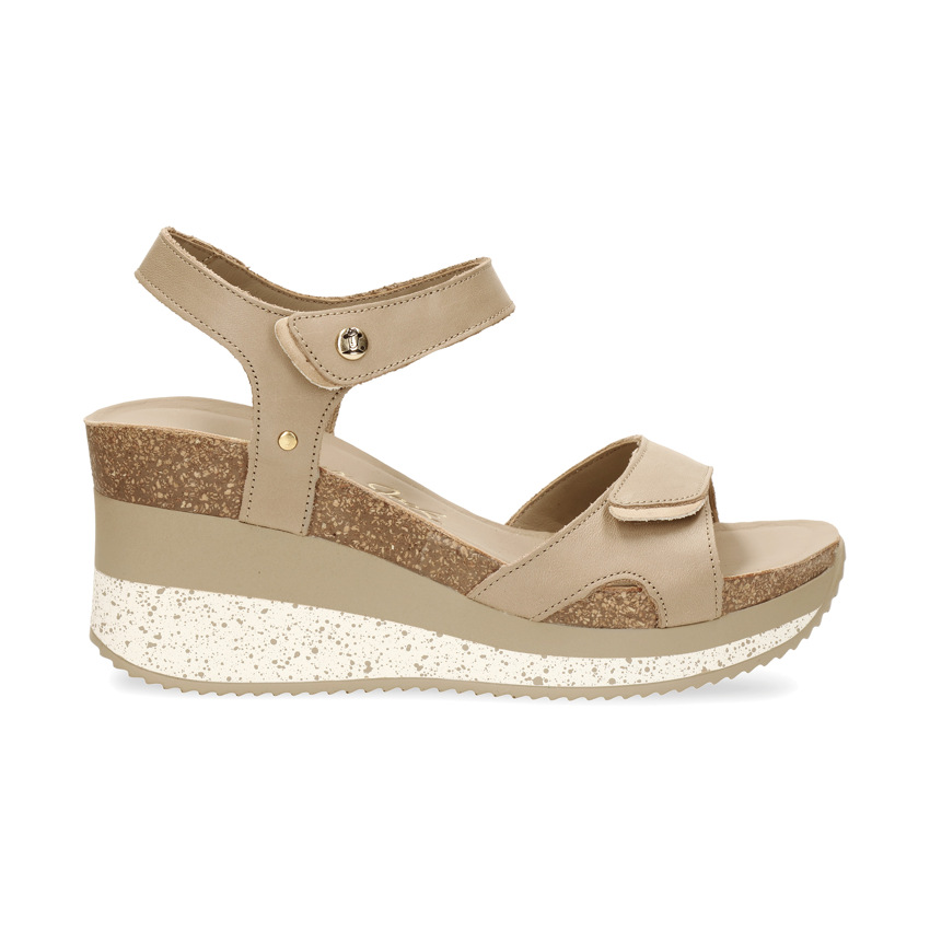 Nica Sport Taupe Napa, Sandals with leather lining