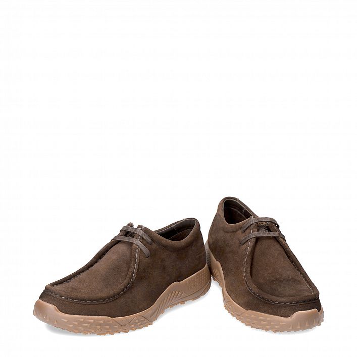 Nil Brown Velour, Flat men's Shoe Made in Spain