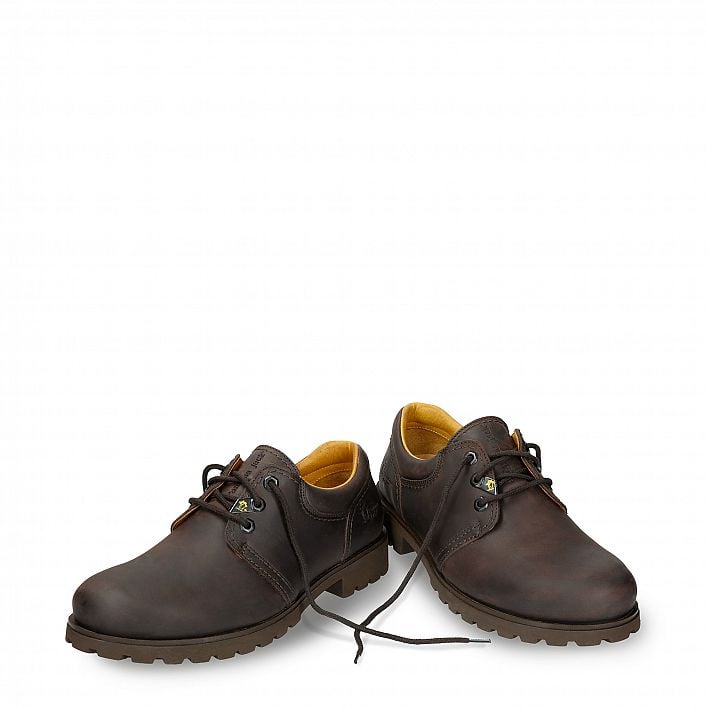 Panama 02 Brown Napa Grass, Flat men's Shoe Made in Spain