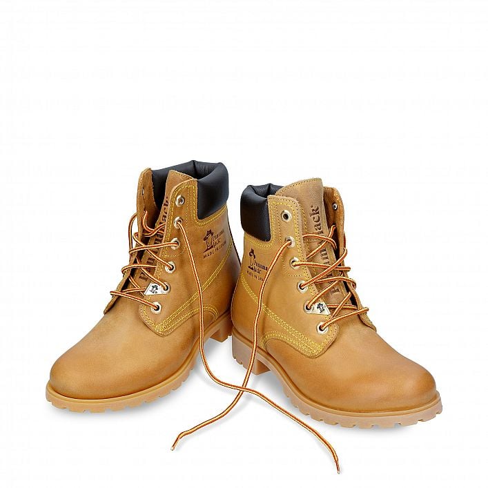 Panama 03 Vintage  Napa, Flat women's Boot with Lace-up Closure.