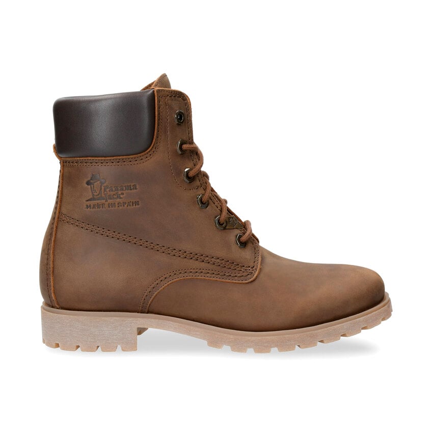 Panama 03 Bark rugged Napa Grass, Lace-up boots in bark rugged with leather lining
