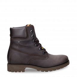 Panama 03, Lace-up boots in brown with leather lining