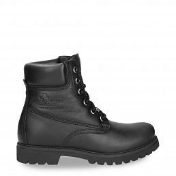 Panama 03, Lace-up boots in black with leather lining