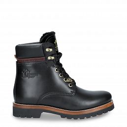 Panama 03 Brk Black Pull-Up, Lace-up boots in black with warm lining