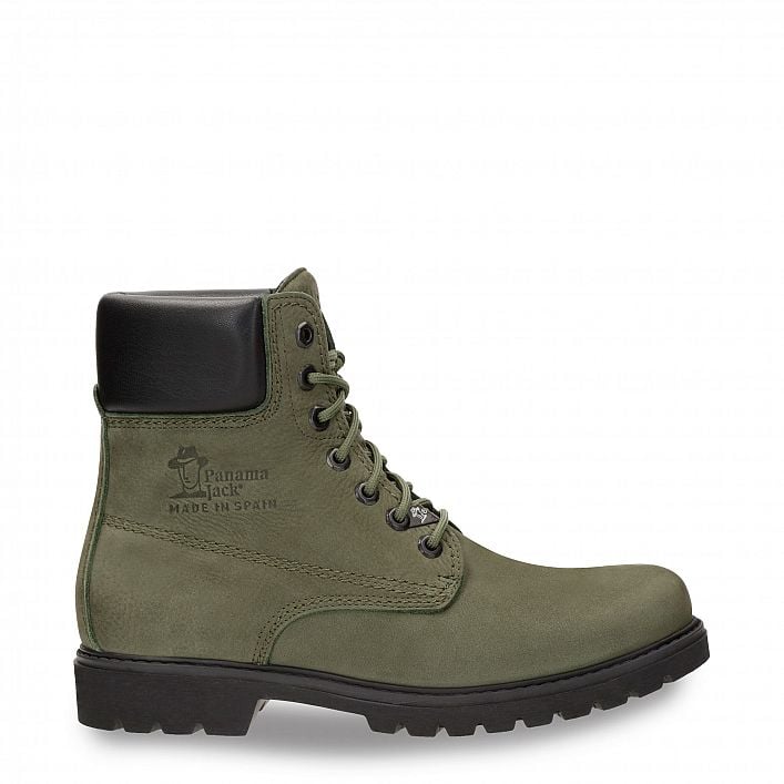 Panama 03 Green Nobuck, Leather boots with leather lining