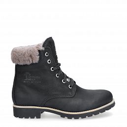 Panama 03 Igloo Black Nobuck, Leather boots with sheepskin lining