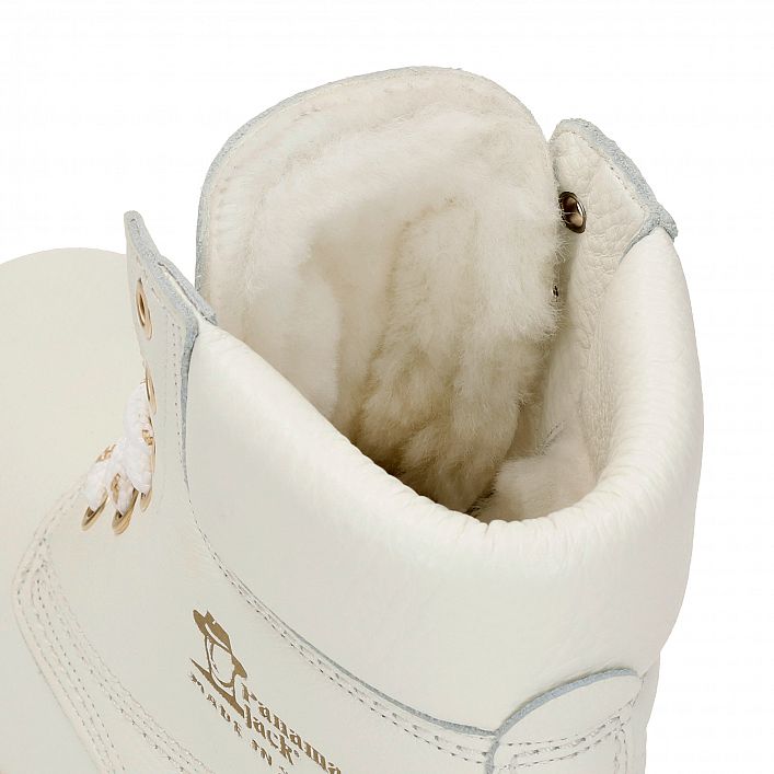 Panama 03 Igloo White Napa, Flat women's Boot Made in Spain