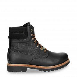 Panama 03 Igloo, Lace-up boots in black with sheepskin lining
