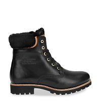 Panama 03 Igloo Trav Black Napa, Leather boots with sheepskin lining