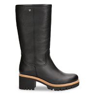 Patricia Igloo Black Napa, Leather boots with sheepskin lining