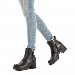 Pauline Igloo Trav Black Napa, Women's Boot with heel