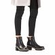Pauline Trav Black Napa, Leather boots with warm lining