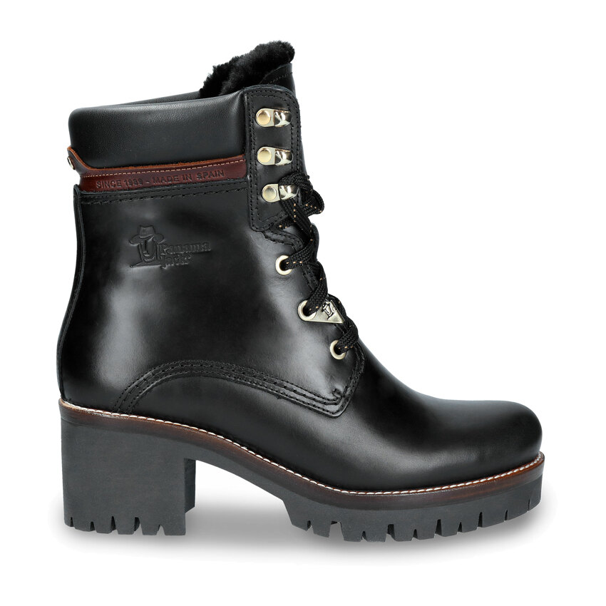 Phoebe Brk Black Pull-Up, Boots in black with warm lining