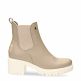 Pia Taupe Napa, Leather ankle boots with leather lining